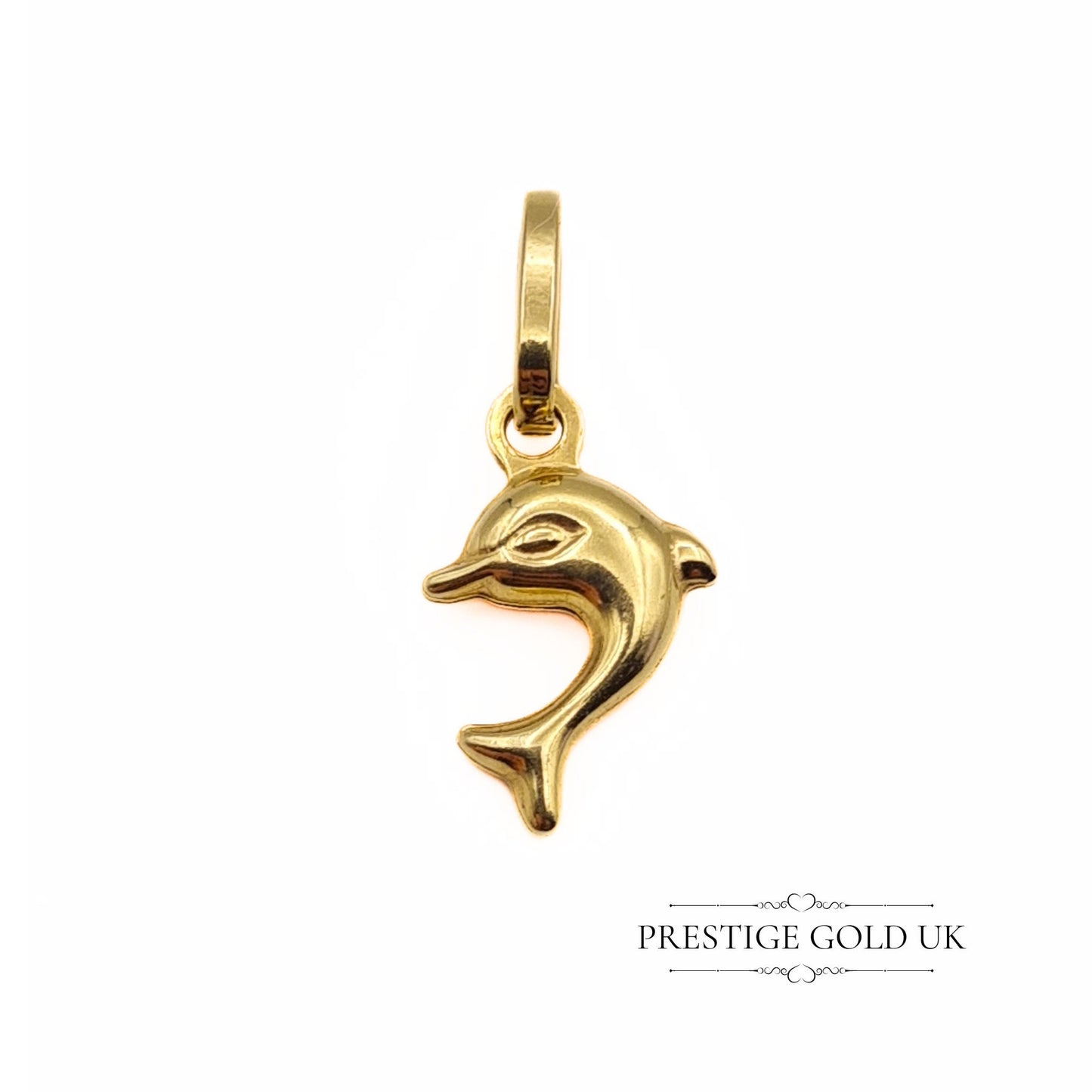 Tiny Vintage Gold Dolphin Pendant - 18ct