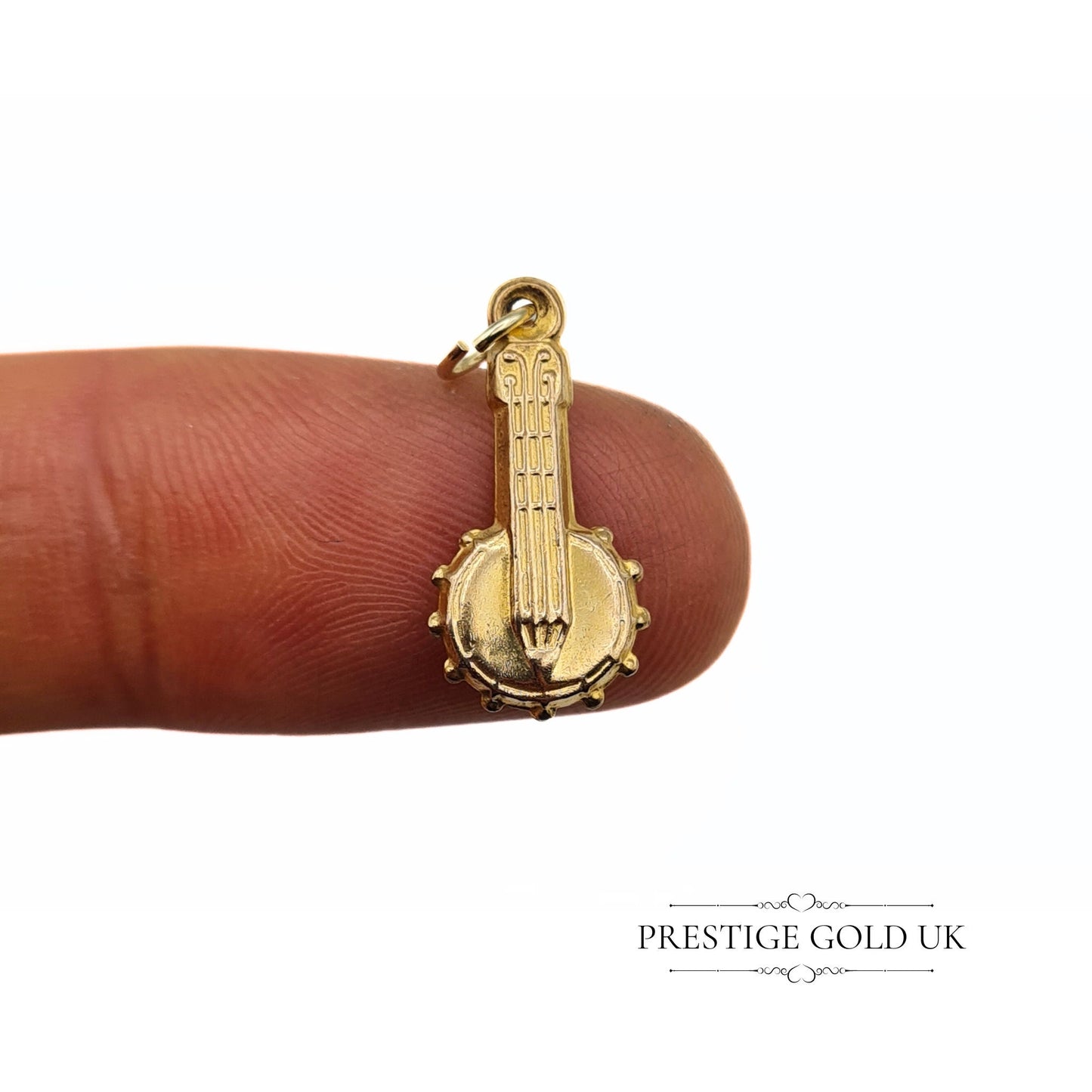 Vintage 9ct Gold Banjo Charm