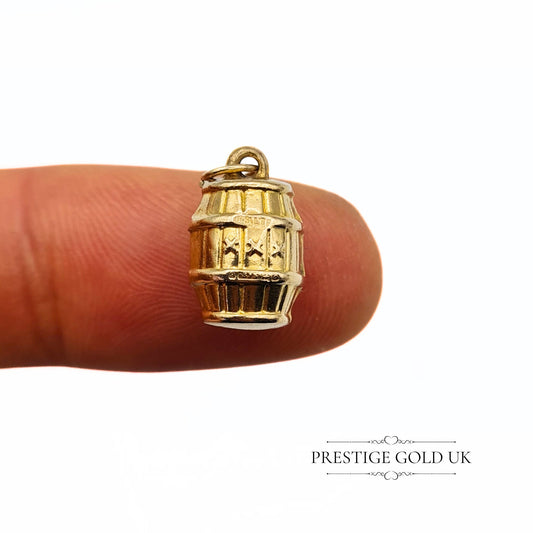 Vintage 9ct Gold Liquor/Beer Barrel Charm