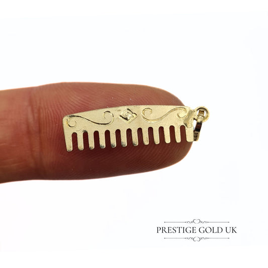 Vintage 9ct Gold Comb Charm