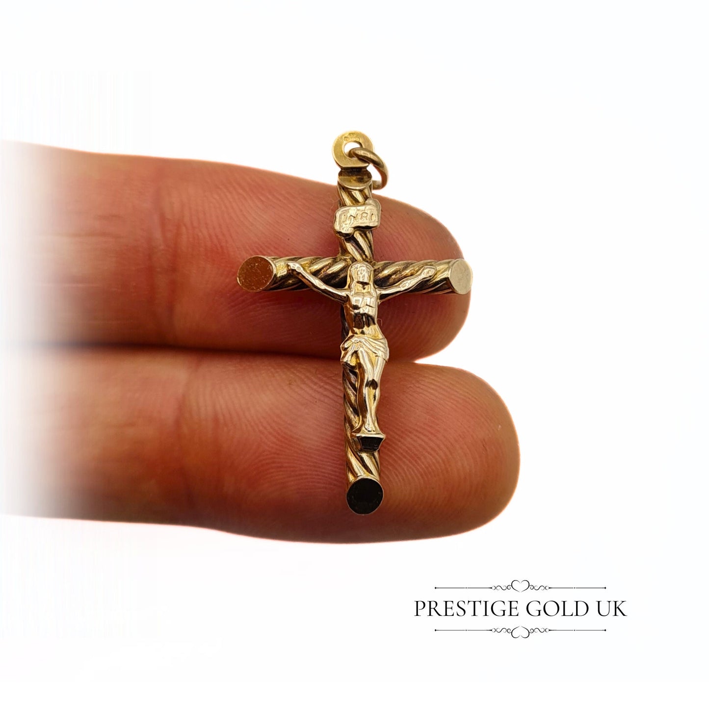 Vintage 9ct Gold Lightweight Cross/Crucifix Pendant