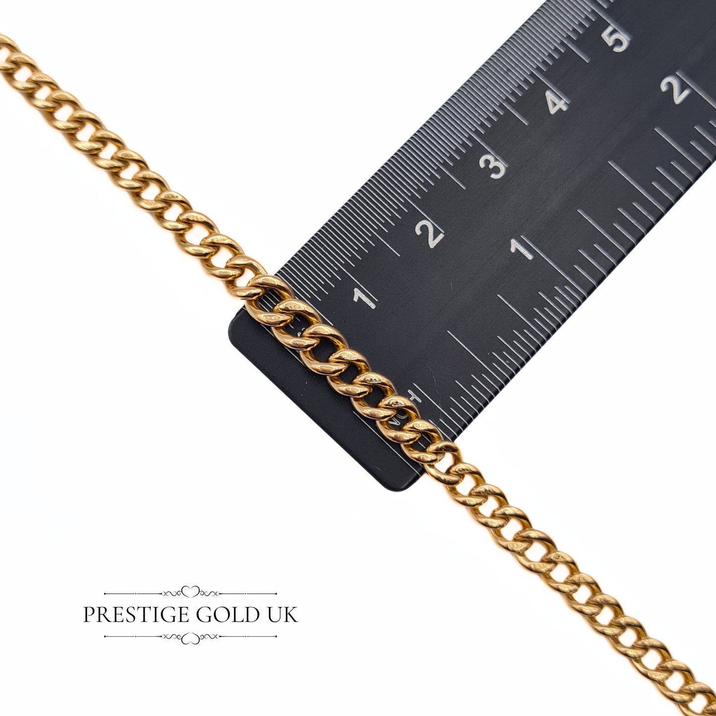 8 3/4" Rose Gold Tapered Curb Bracelet in 9ct Gold