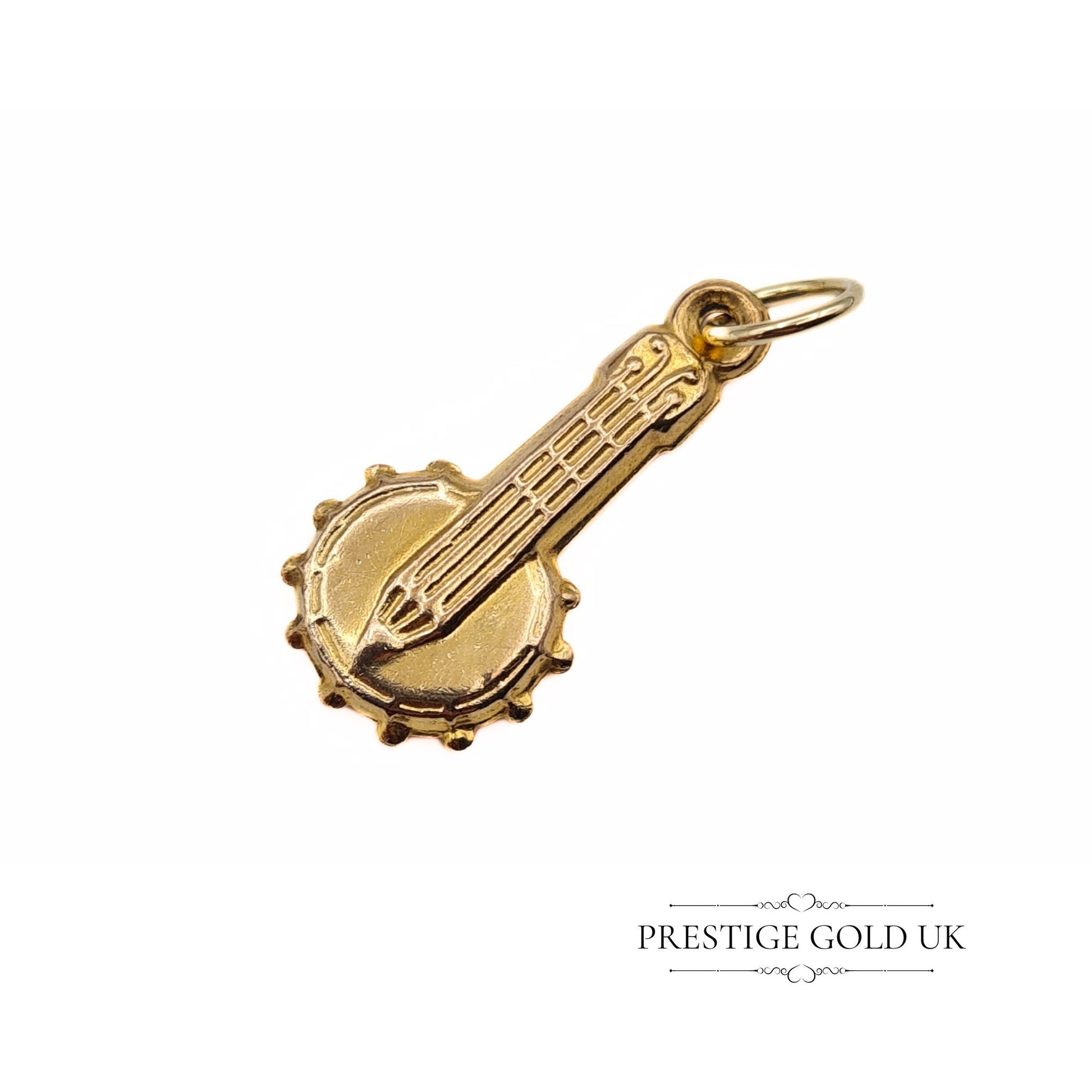 Vintage 9ct Gold Banjo Charm