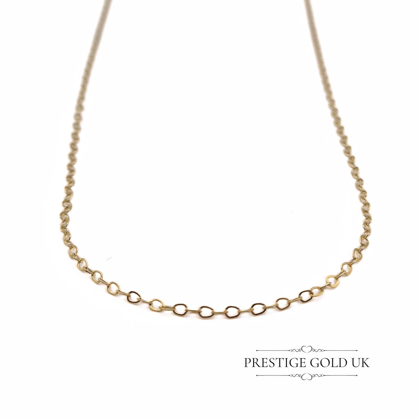 18.5" Vintage Yellow Gold Trace Necklace in Solid 9ct Gold