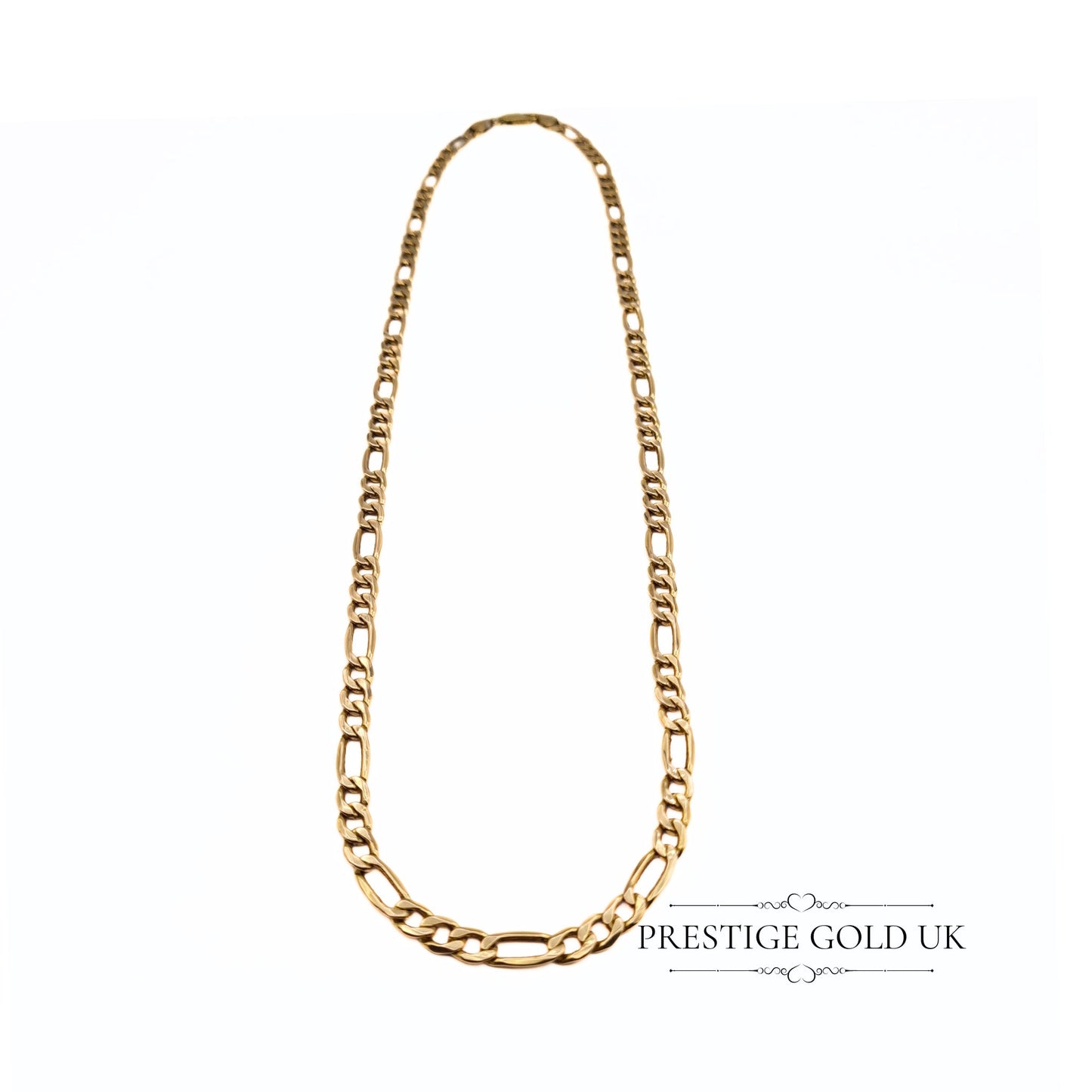 20" Vintage Figaro Necklace in 9ct Rose Gold