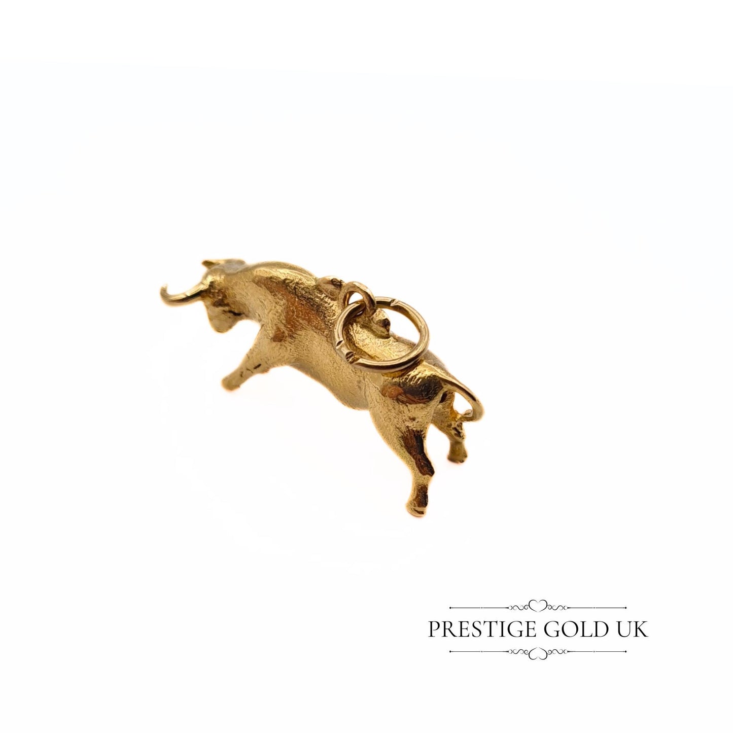 Vintage Heavy 9ct Gold Bull/Taurus Charm