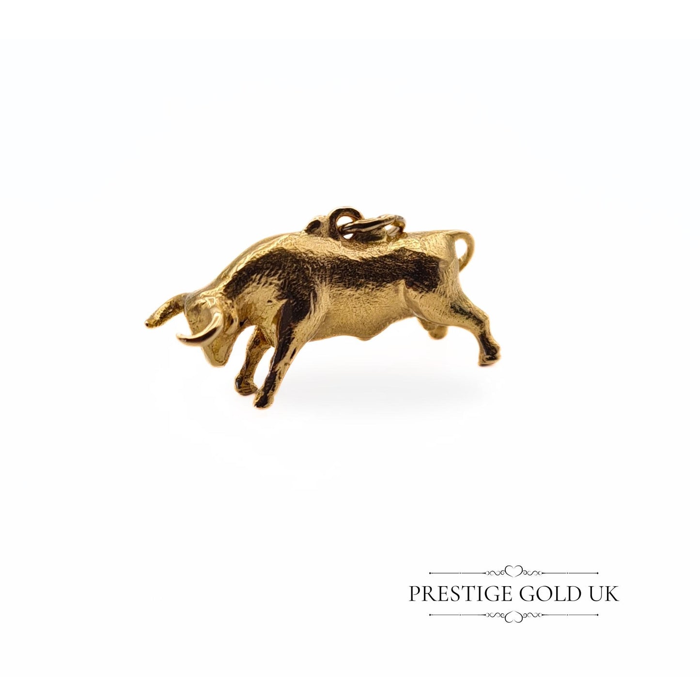 Vintage Heavy 9ct Gold Bull/Taurus Charm