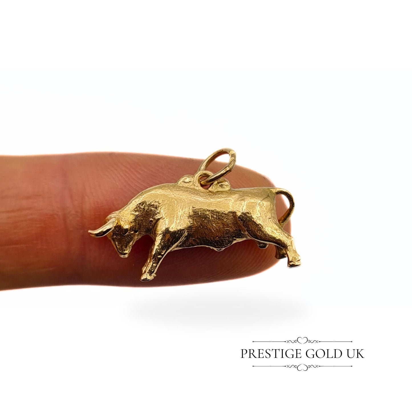 Vintage Heavy 9ct Gold Bull/Taurus Charm