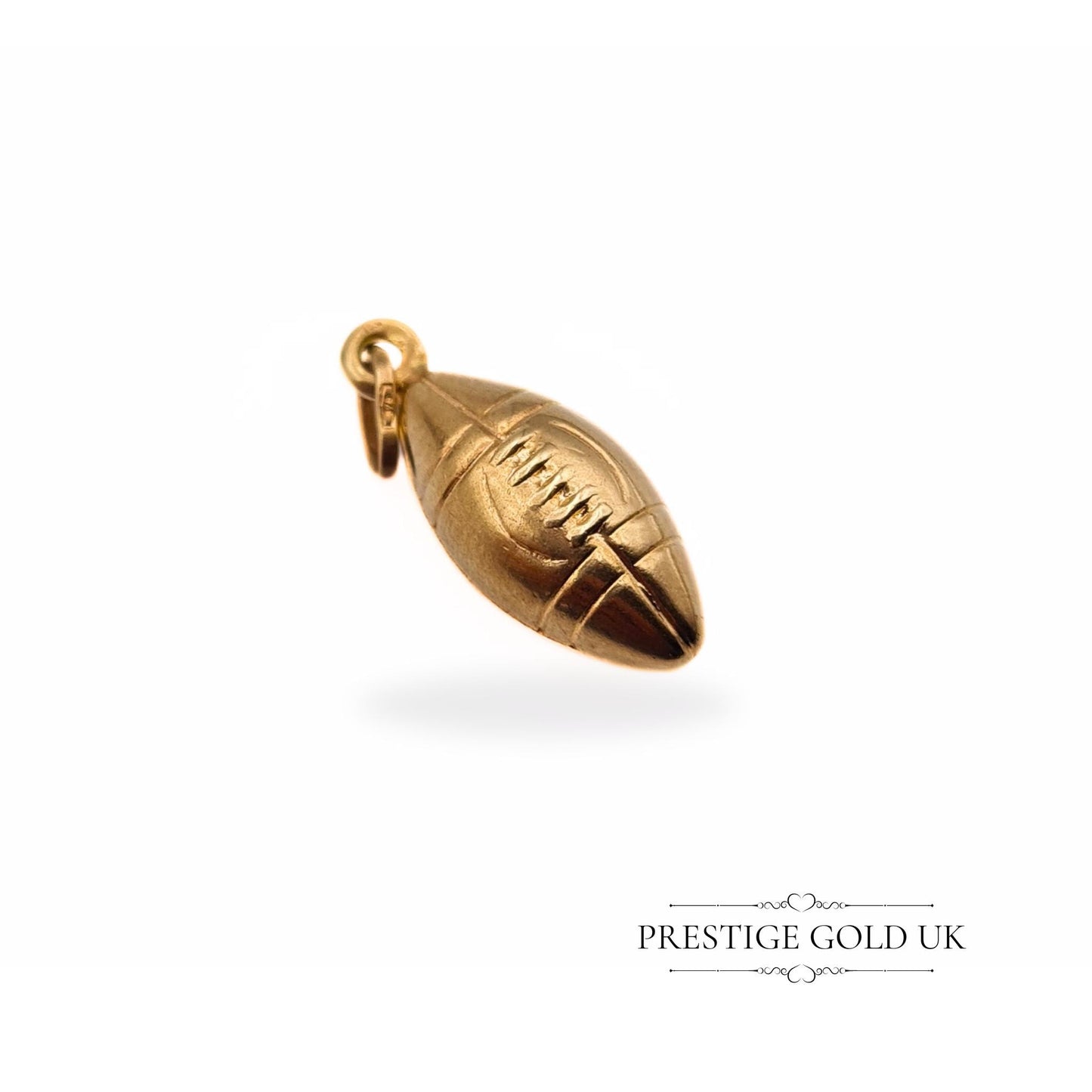 Vintage 9ct Gold Rugby Ball / American Football Charm