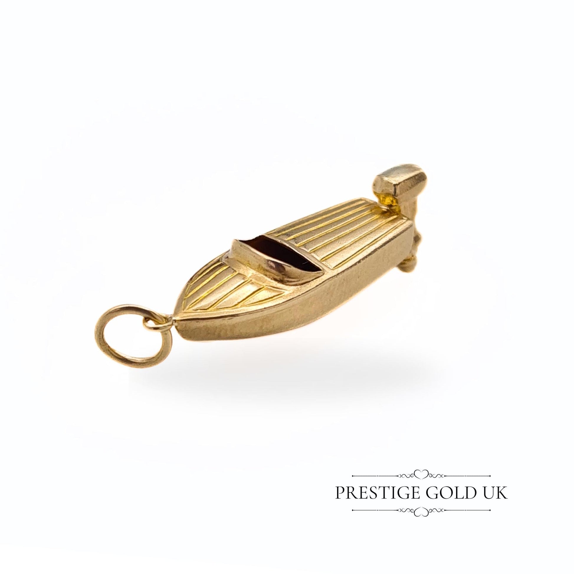 Vintage 9ct Gold Speedboat Charm