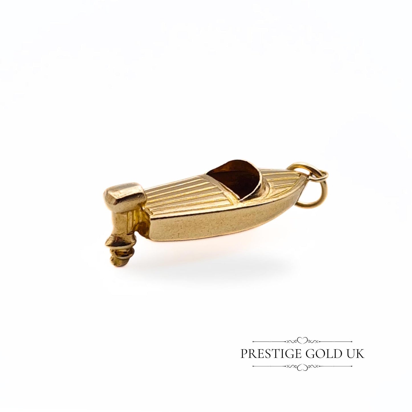 Vintage 9ct Gold Speedboat Charm