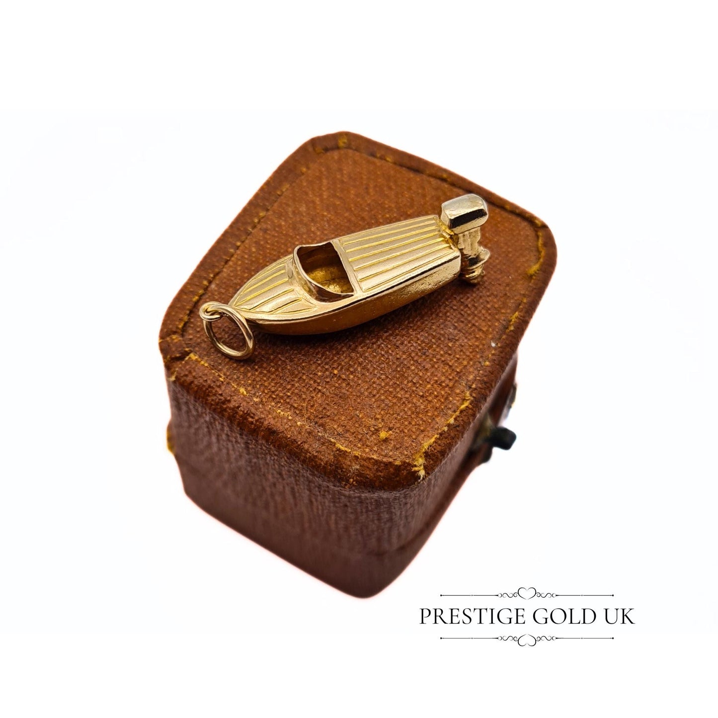 Vintage 9ct Gold Speedboat Charm