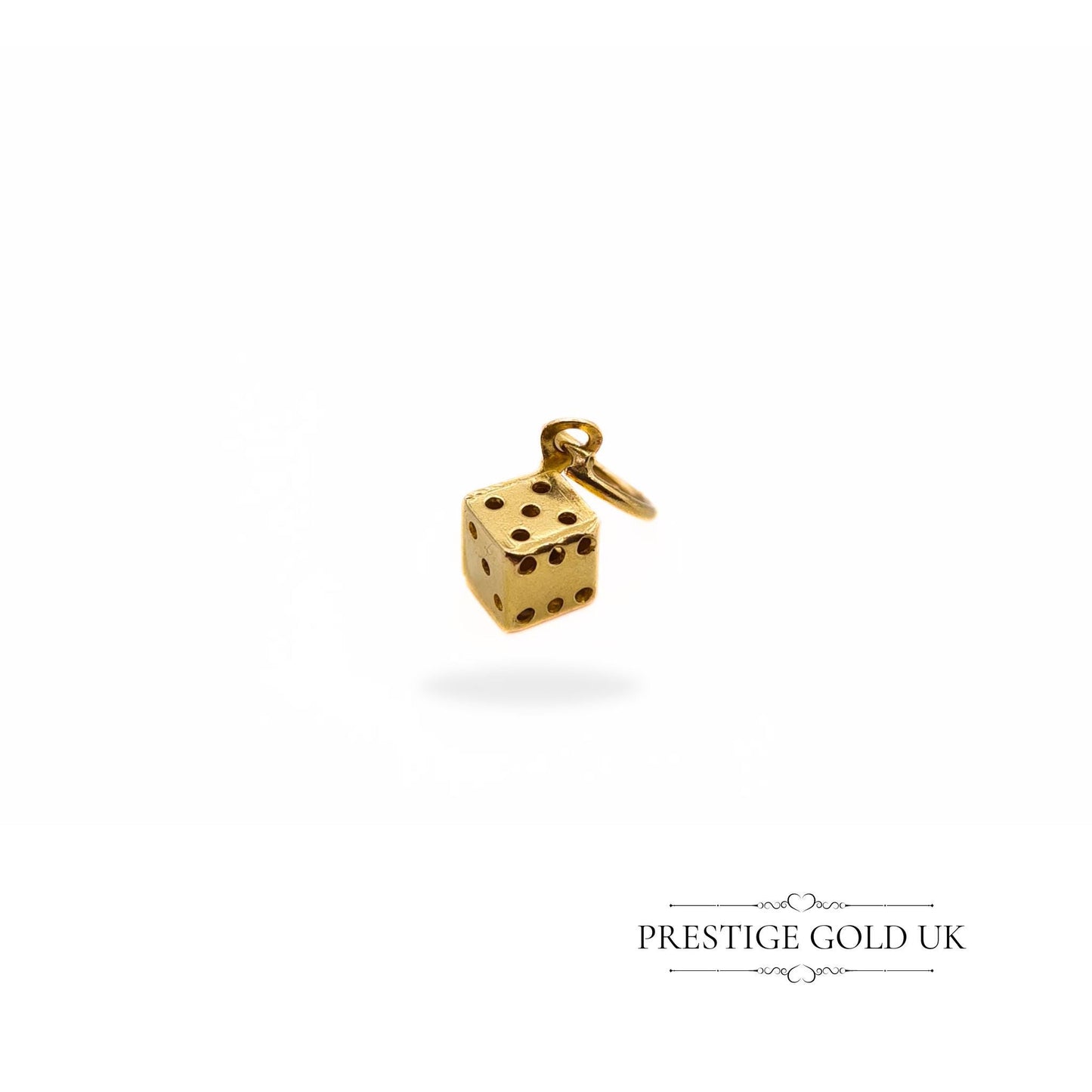 Tiny Vintage 9ct Gold Die/Dice Charm