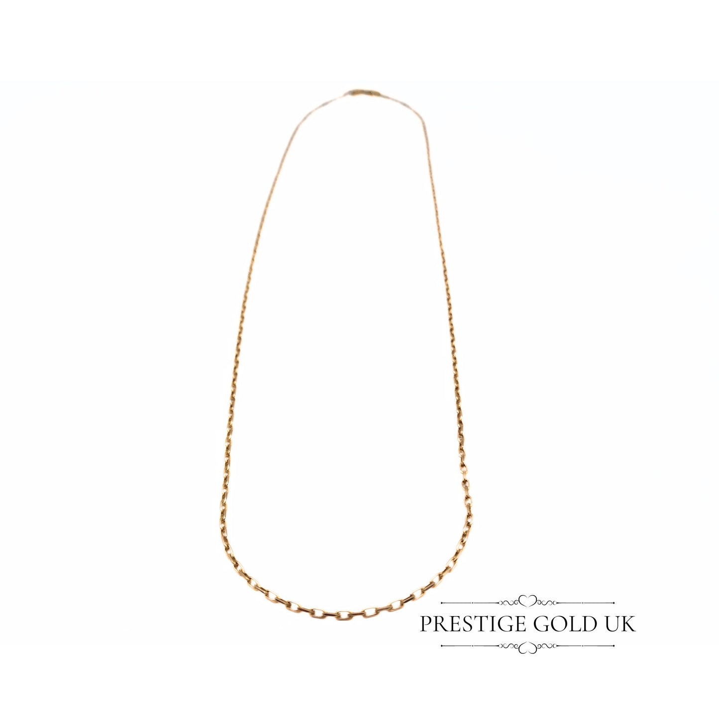 18" Vintage Rose Gold Trace Necklace in 9ct Gold