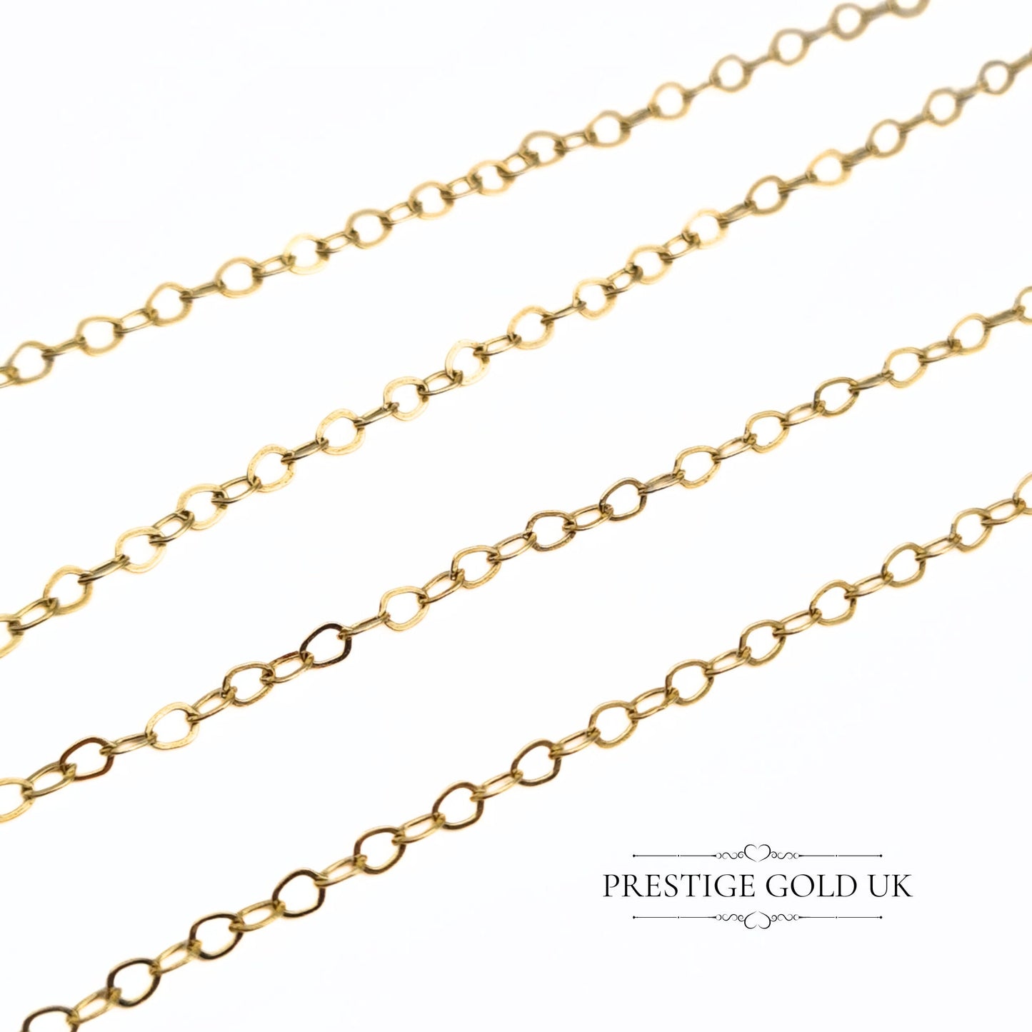 18.5" Vintage Yellow Gold Trace Necklace in Solid 9ct Gold