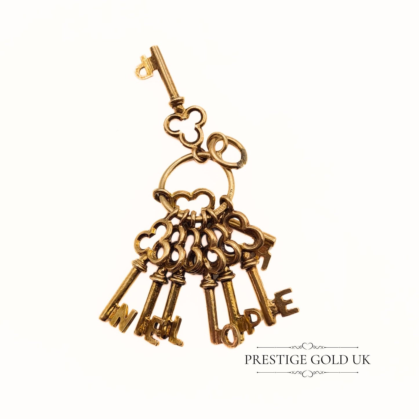 Vintage Bunch of Keys Charm Spelling "PENELOPE"