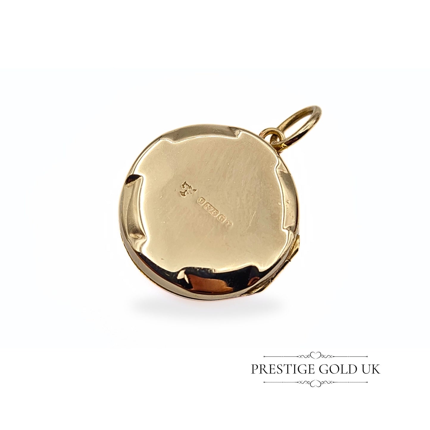 Vintage Round 9ct Gold Engraved Locket