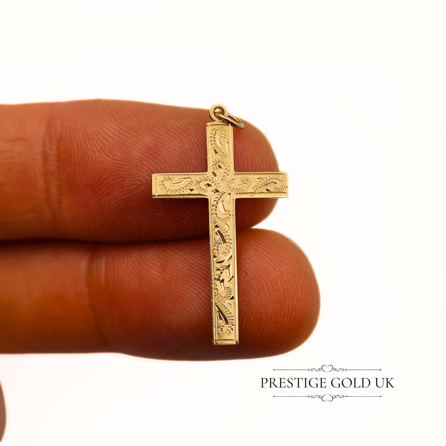 Vintage Small Solid Gold 9ct Cross Pendant