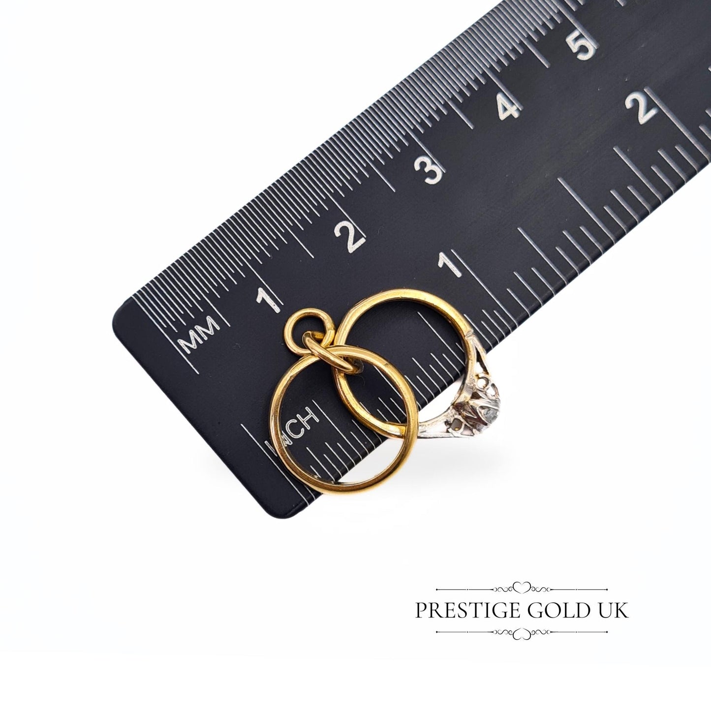 Tiny 9ct Gold Engagement & Wedding Ring Charms