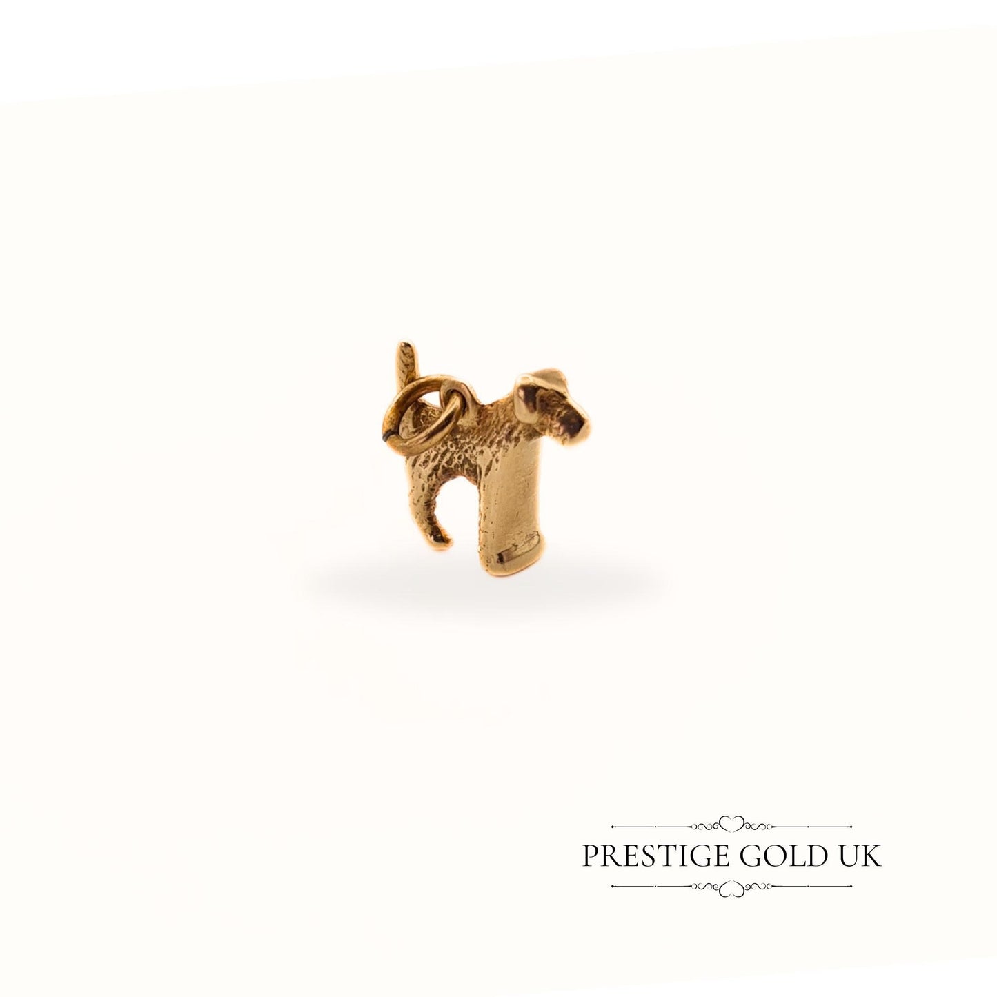 Vintage 9ct Gold Airedale Terrier Dog Charm