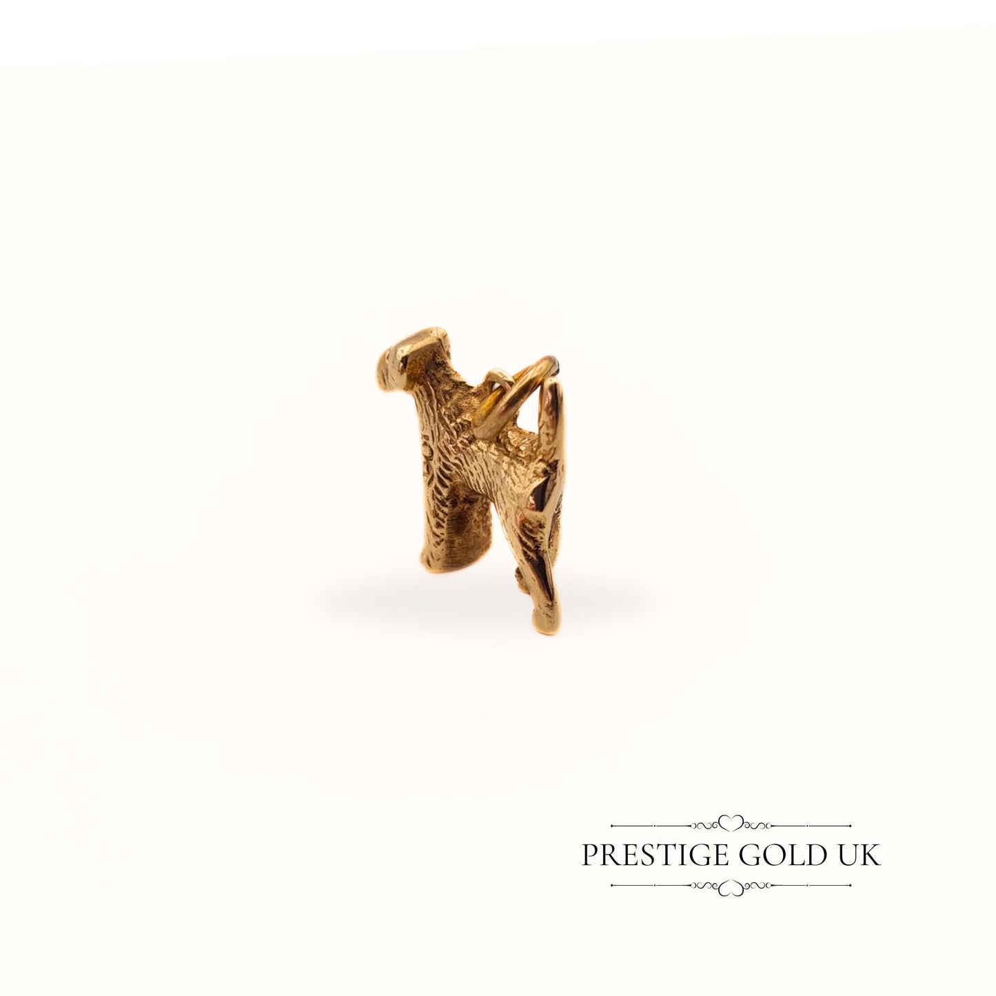 Vintage 9ct Gold Airedale Terrier Dog Charm