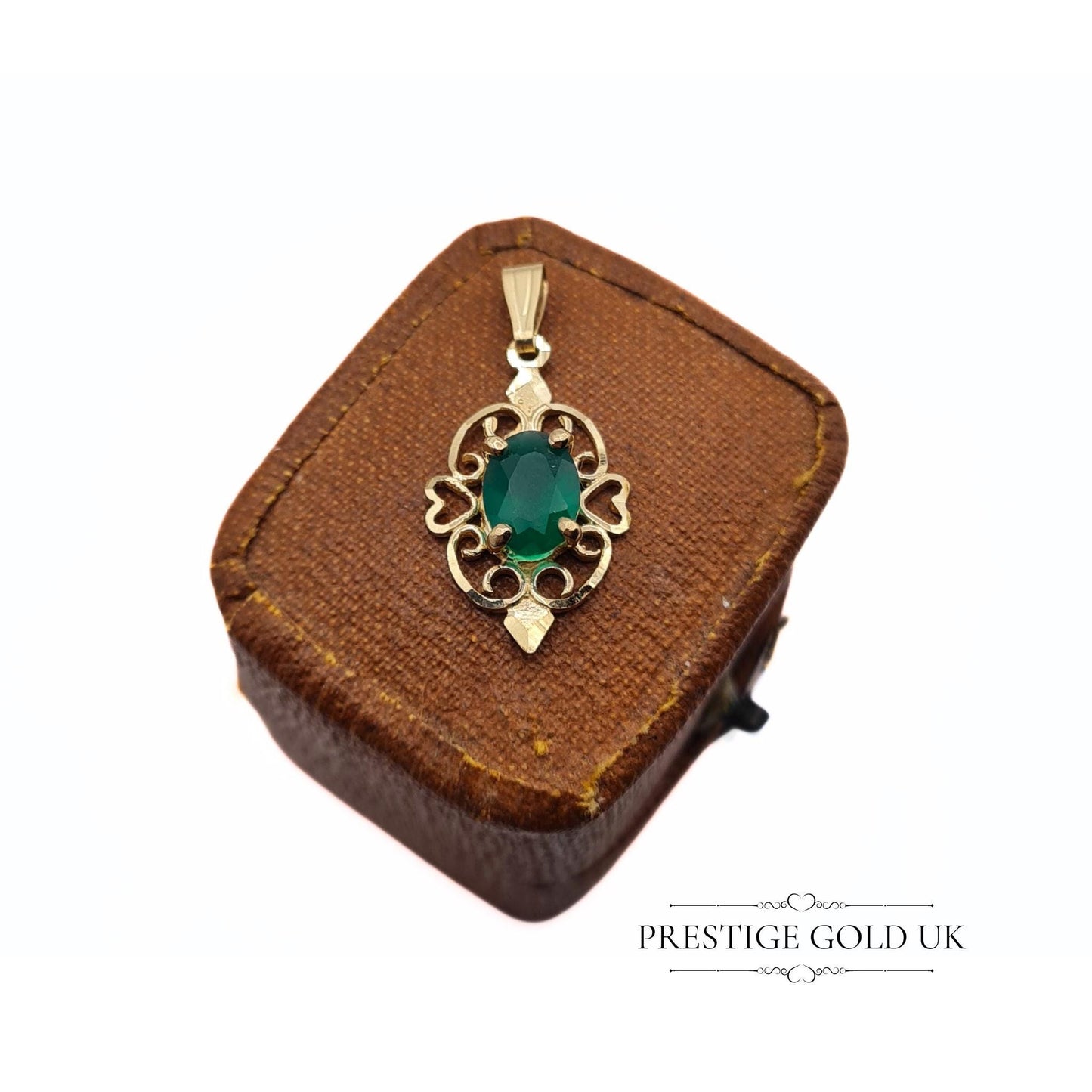 Vintage 9ct Gold & Emerald Pendant