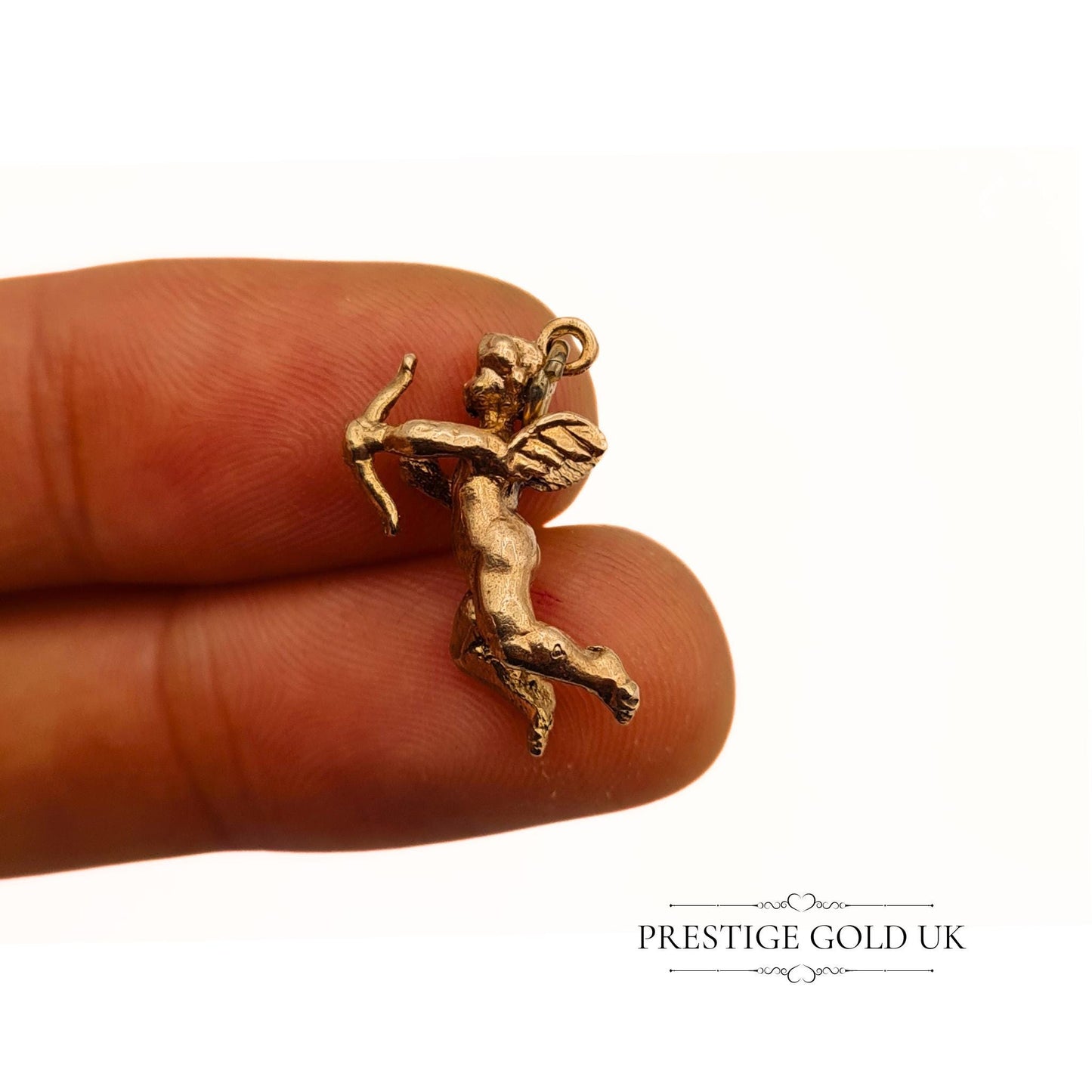 Vintage 9ct Rose Gold Cupid Charm / Pendant