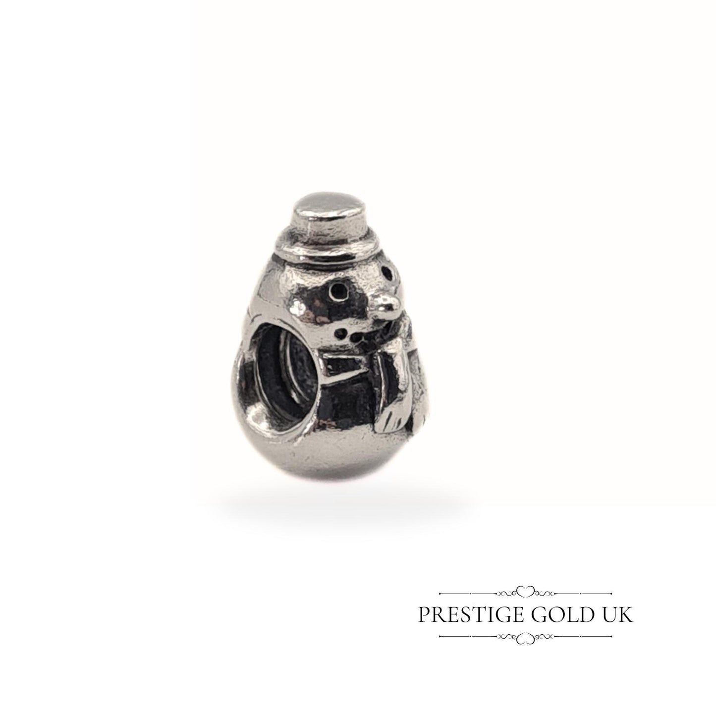 Authentic Retired Pandora Happy Snow Man Charm - 790374