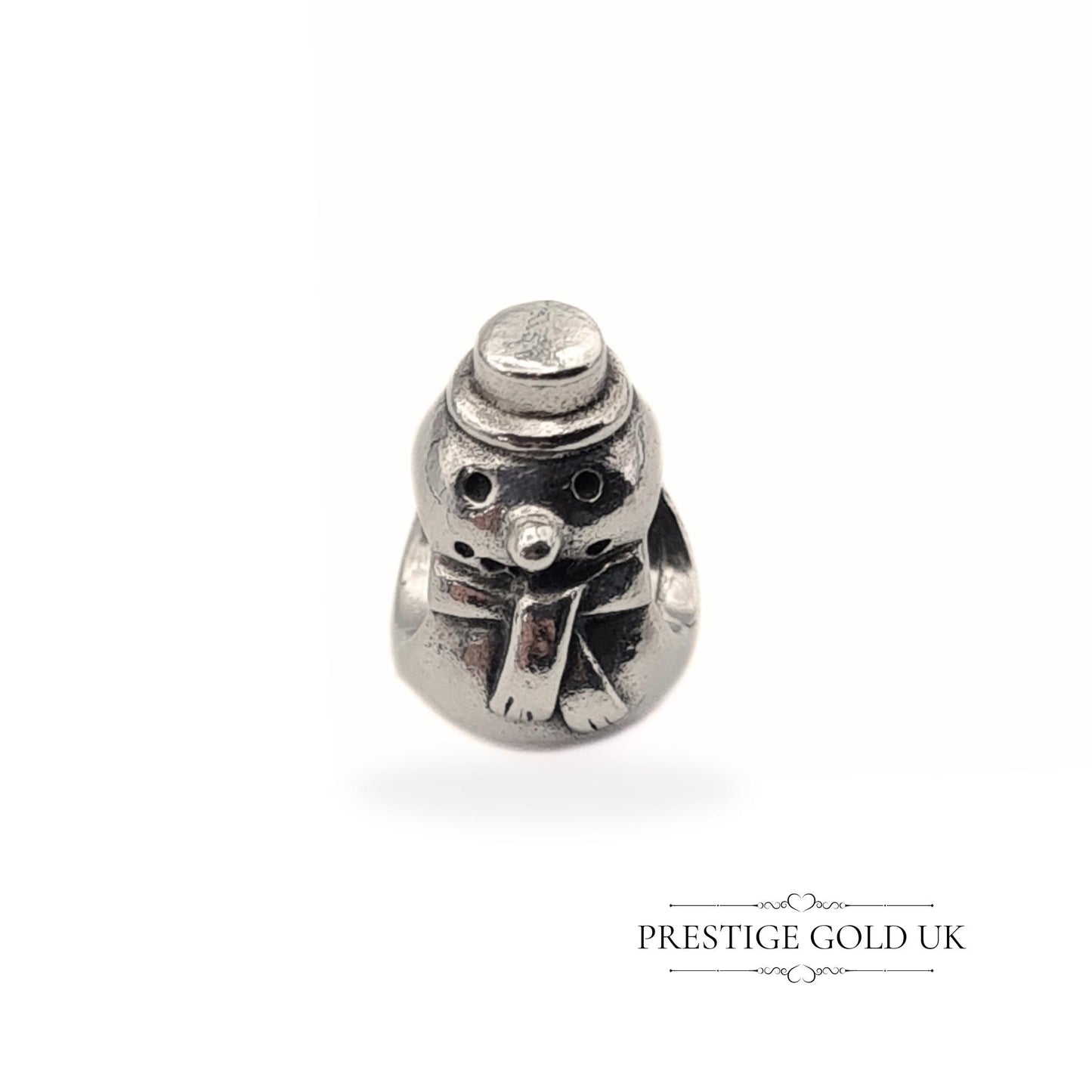 Authentic Retired Pandora Happy Snow Man Charm - 790374