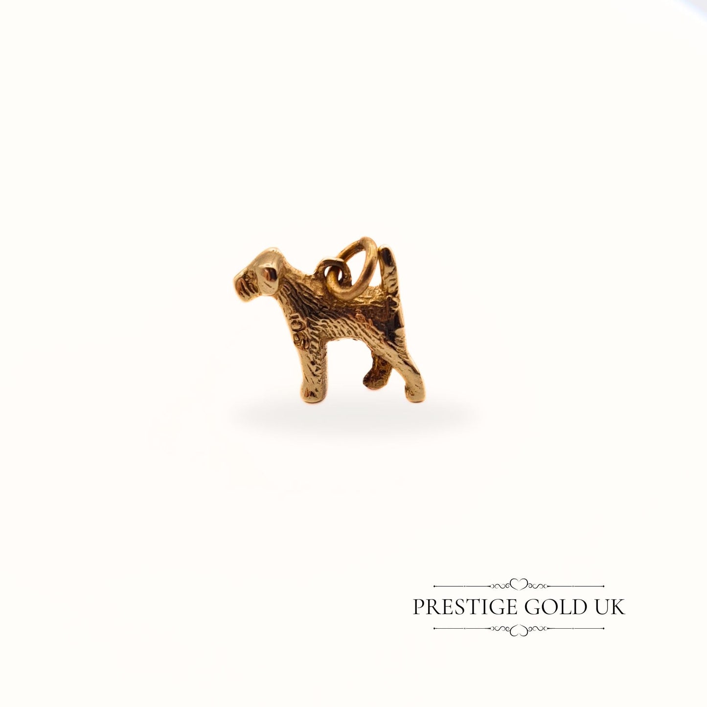 Vintage 9ct Gold Airedale Terrier Dog Charm