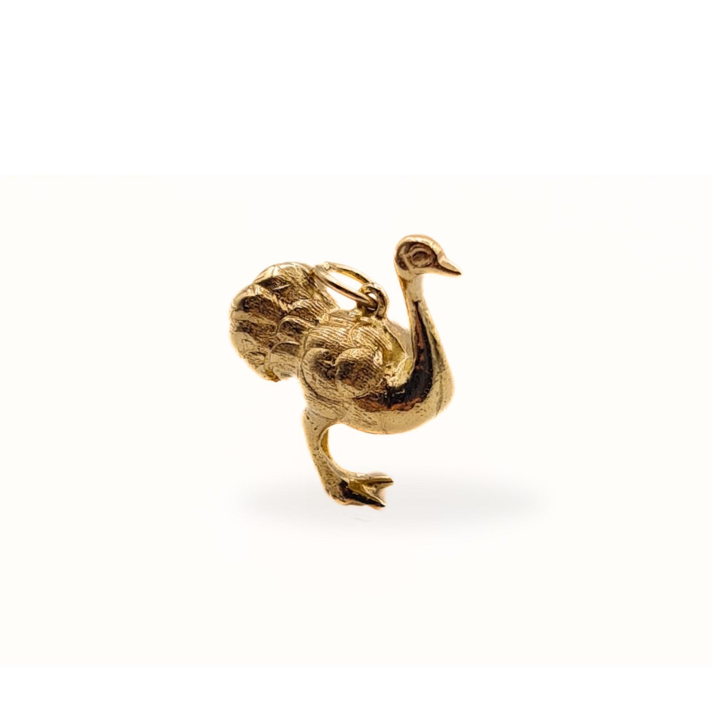 Heavy Vintage 9ct Gold Ostrich Charm