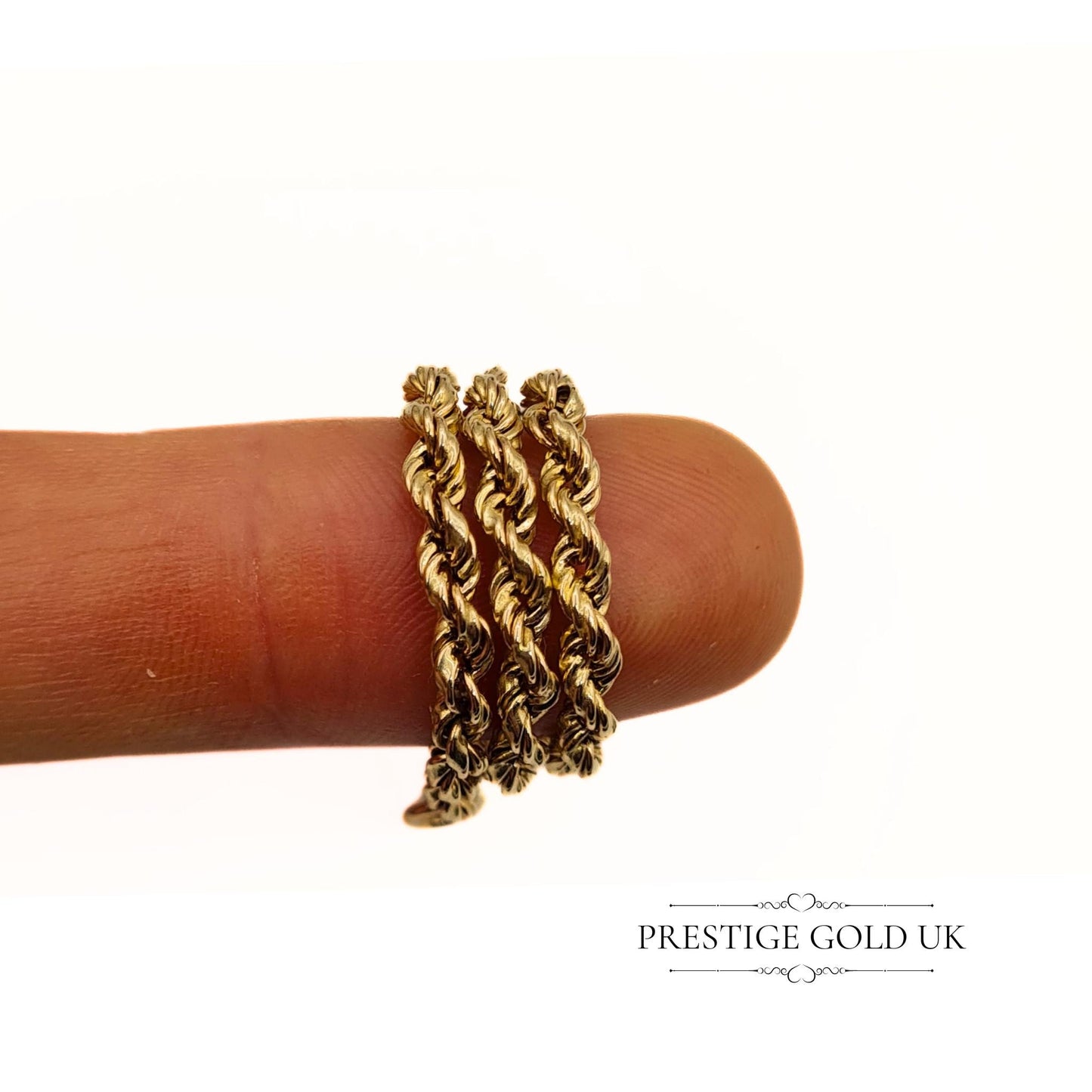 Vintage 9ct Gold Twist Rope Bracelet - 7" (18.5cm)