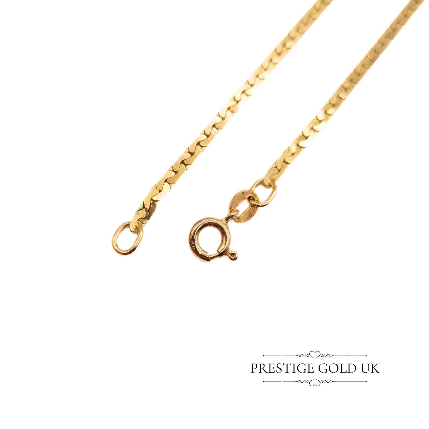 15 1/2" Vintage 9ct Gold S-Link Necklace - 39cm