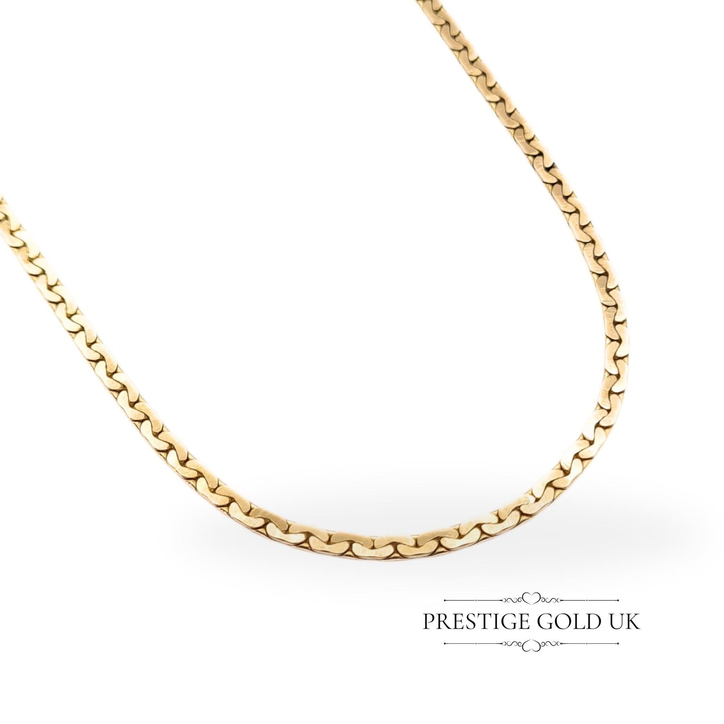 15 1/2" Vintage 9ct Gold S-Link Necklace - 39cm