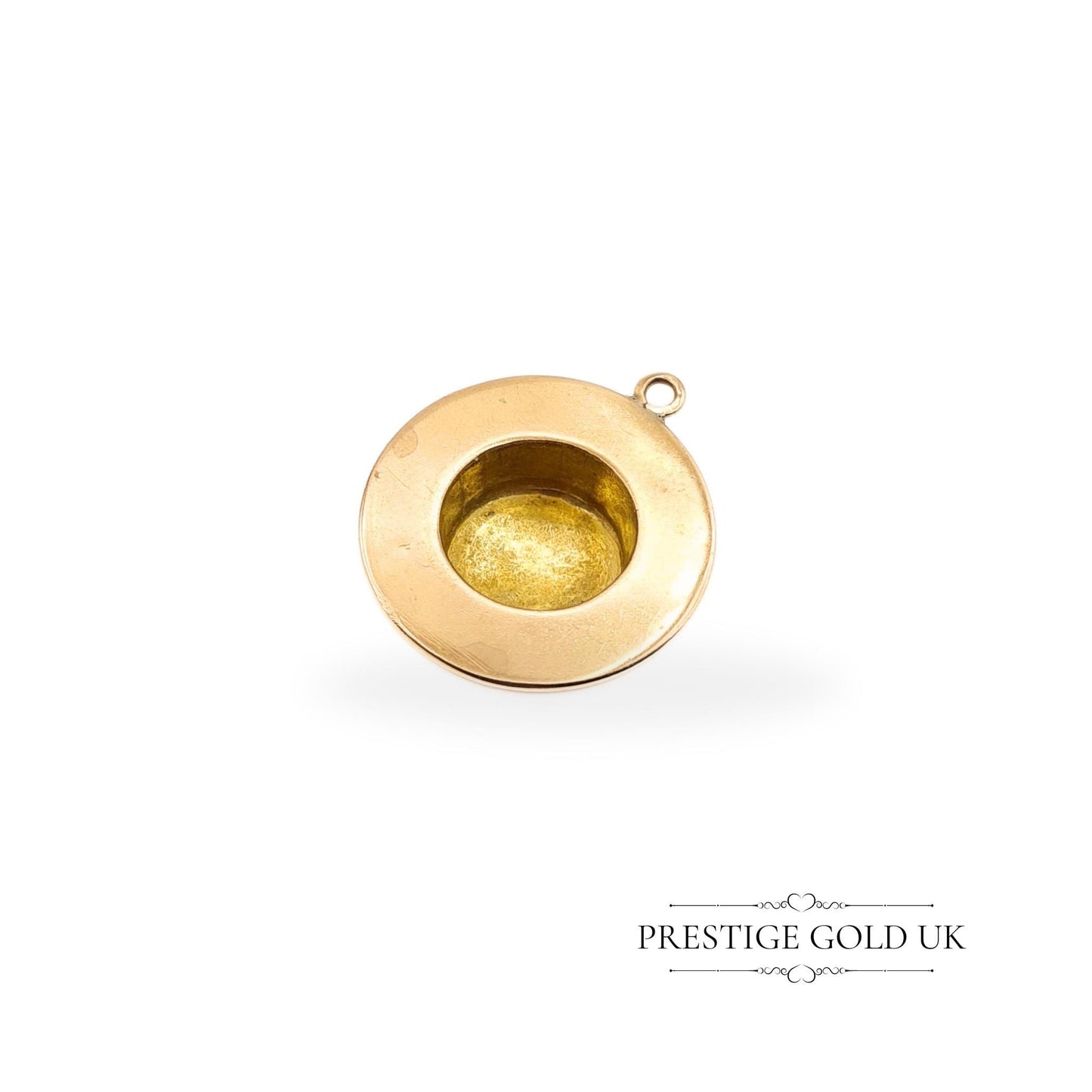 Vintage 18ct Solid Gold Boater Hat Charm