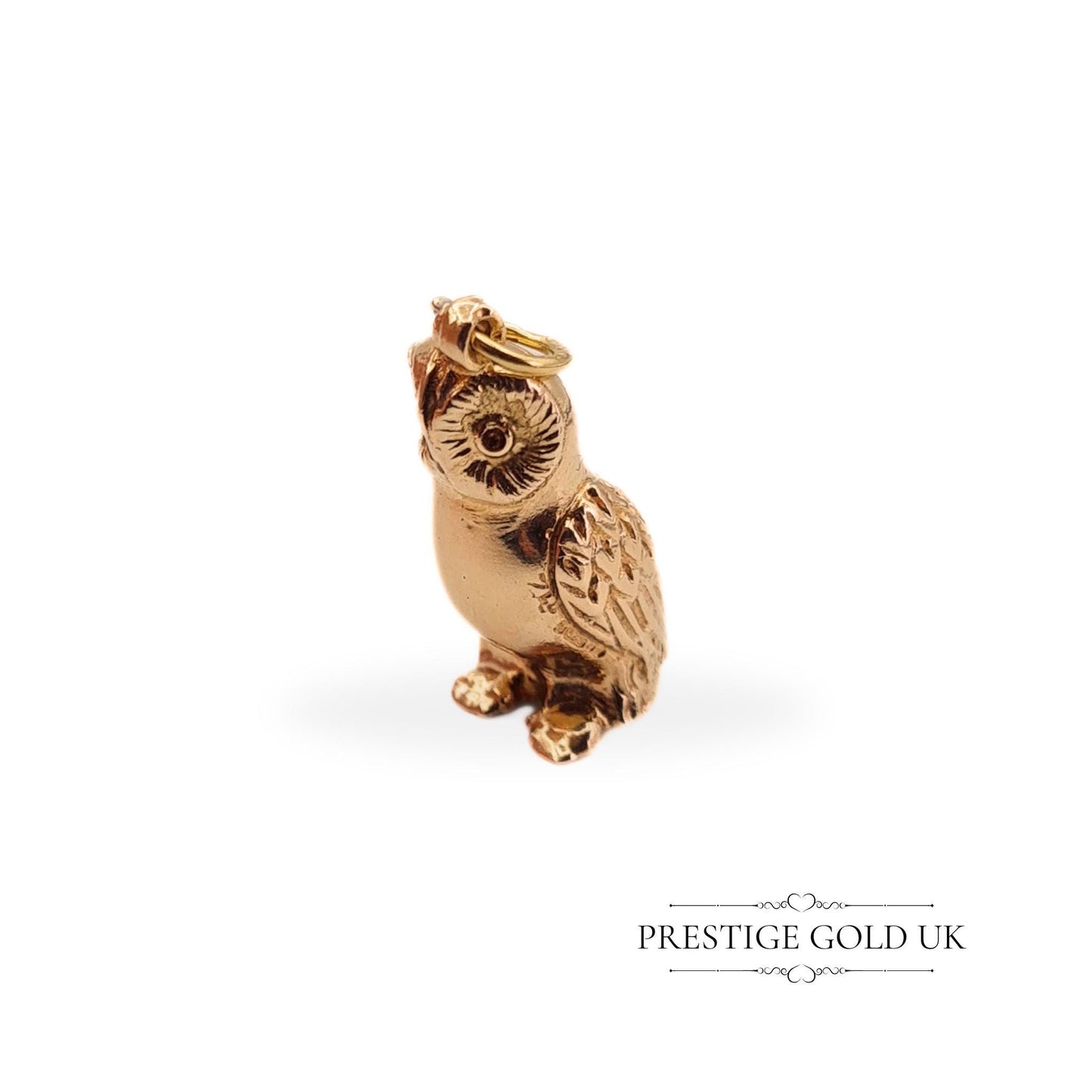 Vintage 9ct Gold Owl Pendant / Charm