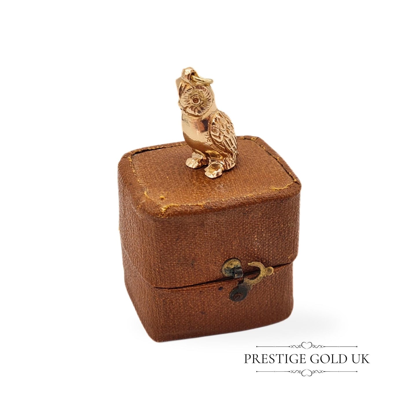 Vintage 9ct Gold Owl Pendant / Charm