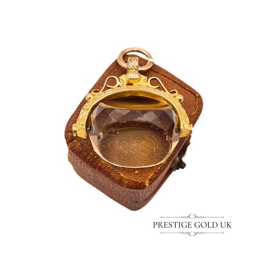 Clearance Item: 9ct Gold Antique Quartz Rotating Fob