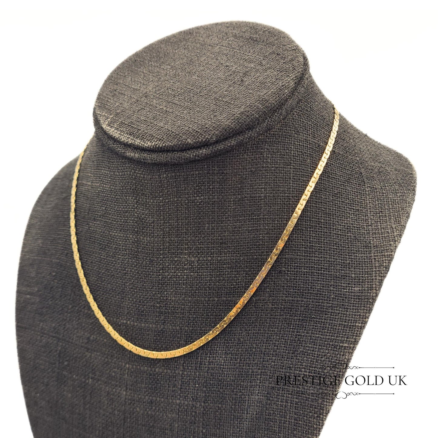 15 1/2" Vintage 9ct Gold S-Link Necklace - 39cm
