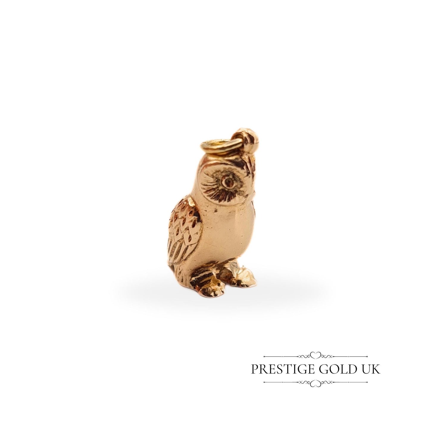 Vintage 9ct Gold Owl Pendant / Charm