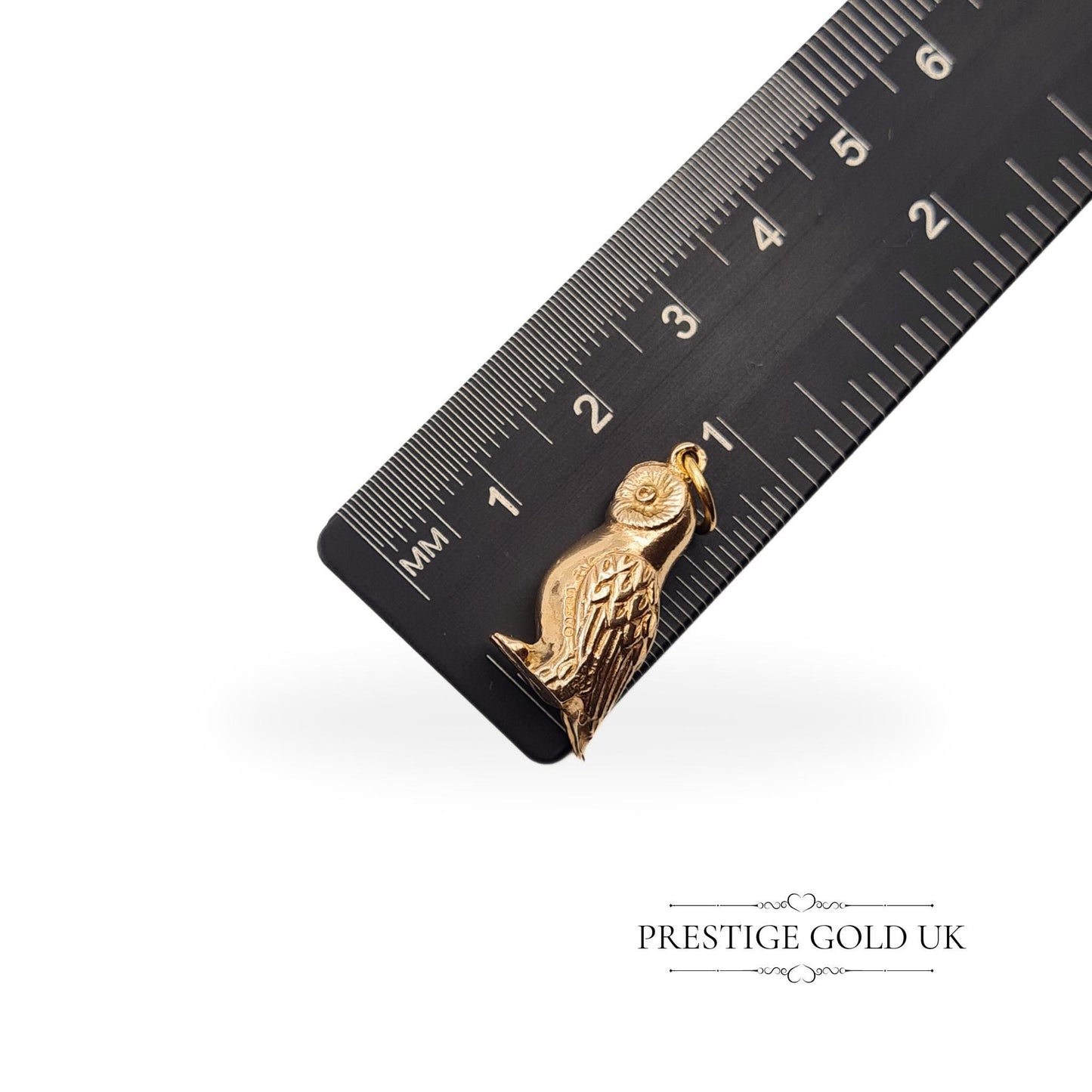 Vintage 9ct Gold Owl Pendant / Charm