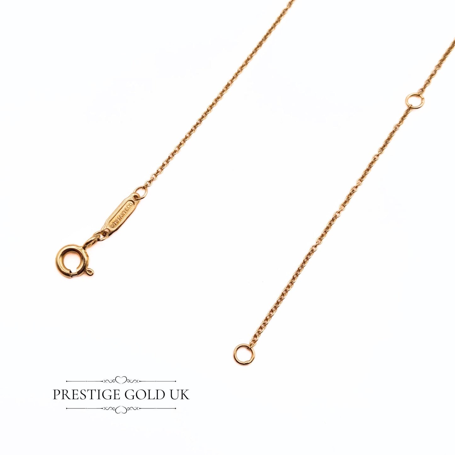 Vintage Tiffany & Co Rose Gold Necklace - Adjustable 16 - 18 inch