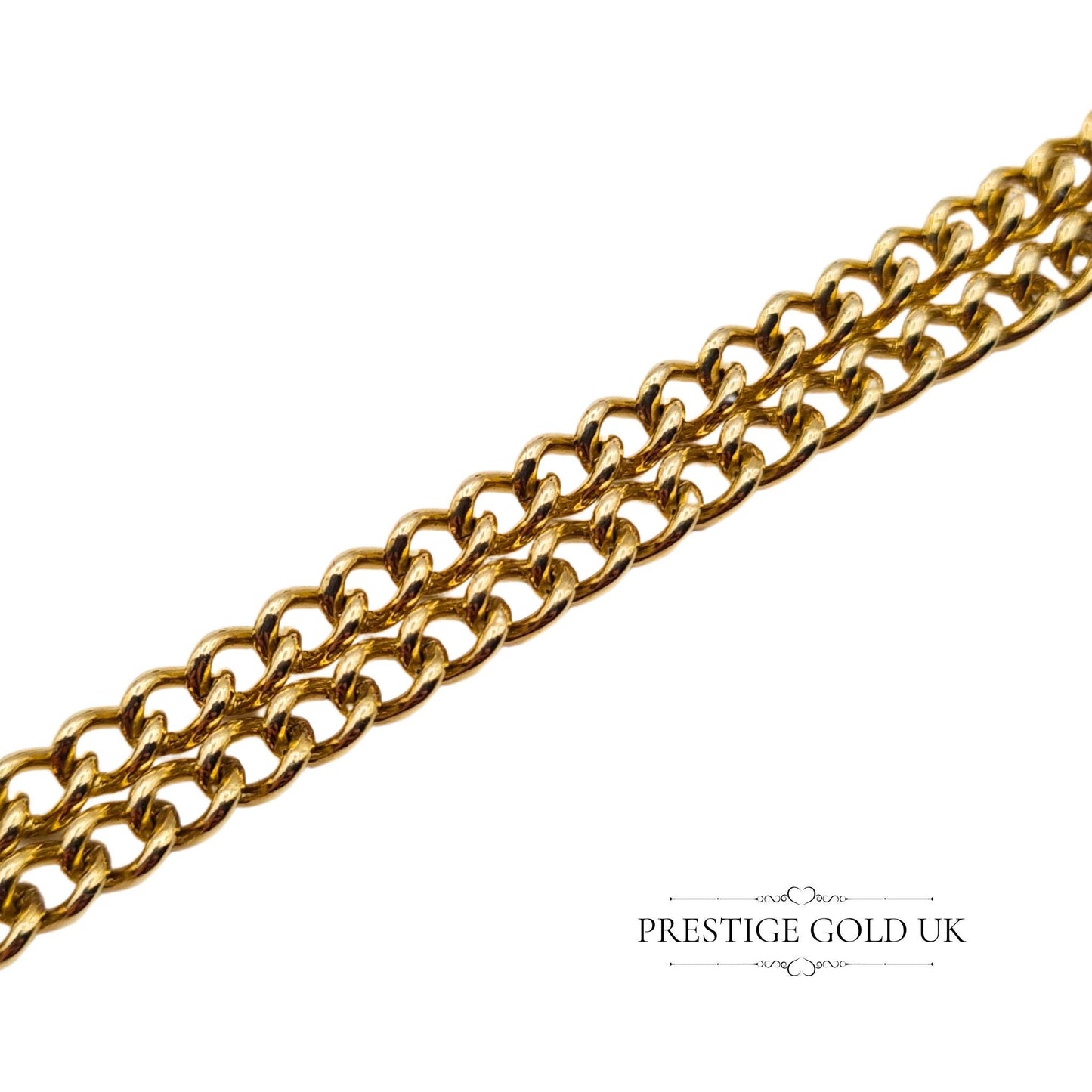 9ct Gold Curb Bracelet with Albert T-Bar & Lobster Clasp - 7" (17cm)