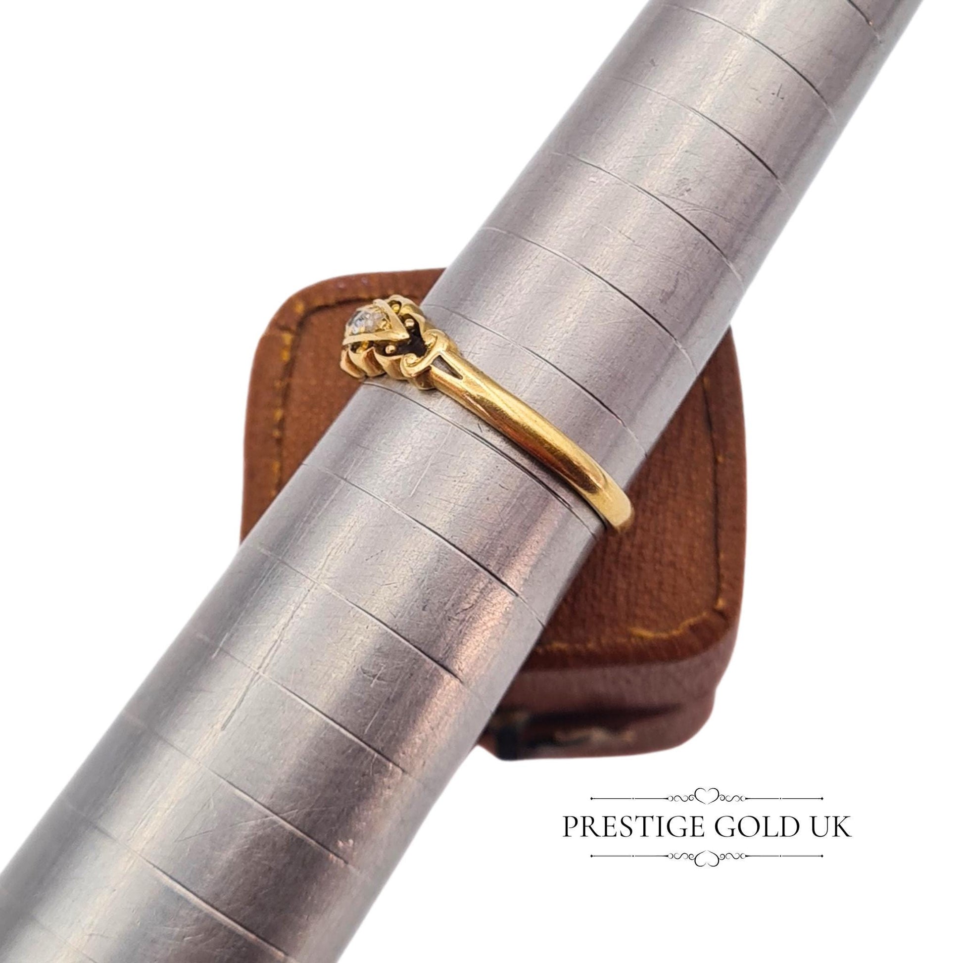Exquisite Georgian-inspired gold ring with old-cut diamonds, perfect for collectors or special occasions.