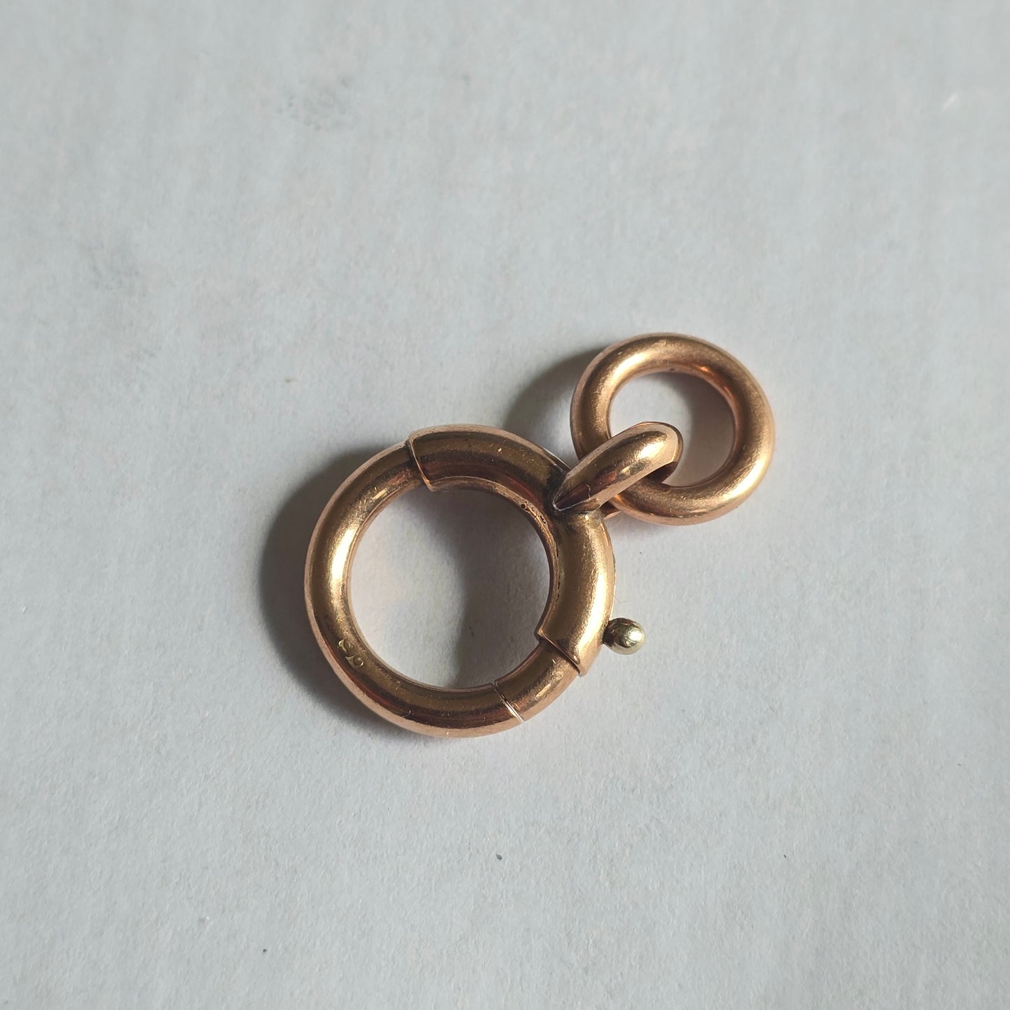 Custom Listing For Amaya  9ct gold large spring ring clasp.