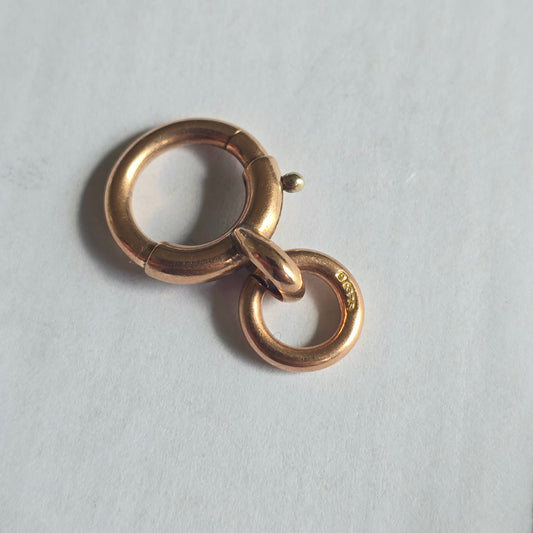 Custom Listing For Amaya  9ct gold large spring ring clasp.