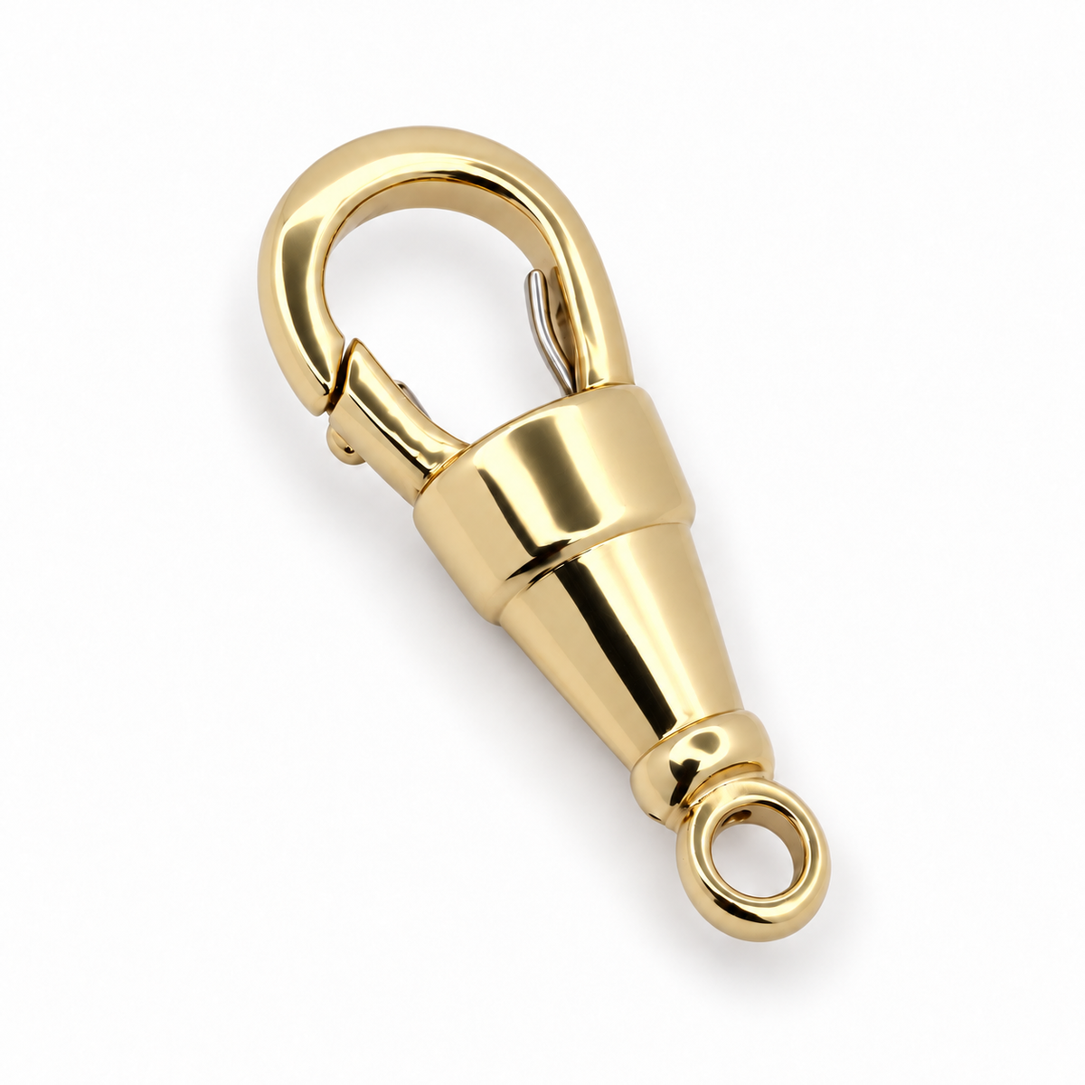 New Solid 9ct Yellow Gold Fixed Dog Clip