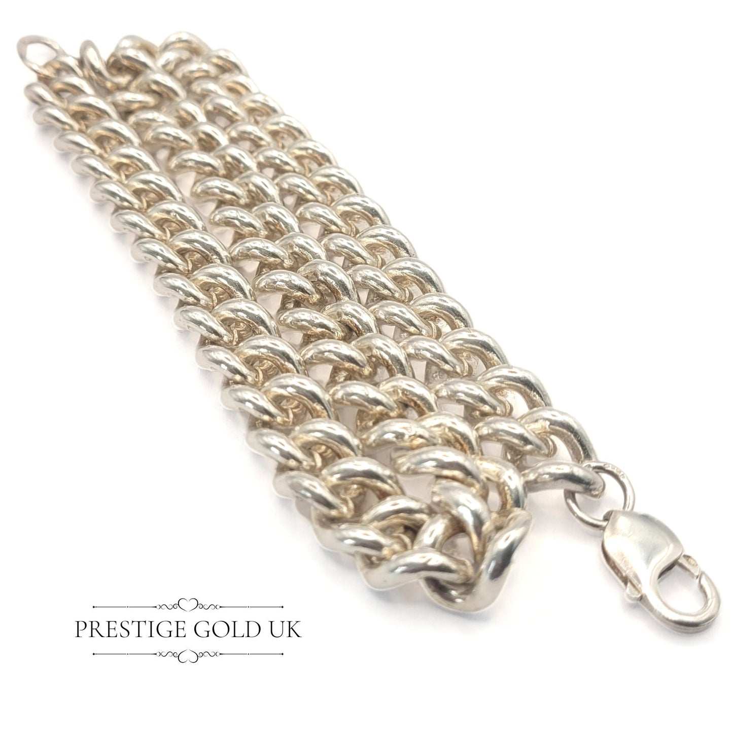 Heavy Short Curb Chain Necklace 925 Sterling Silver - 16 1/2”, 42cm