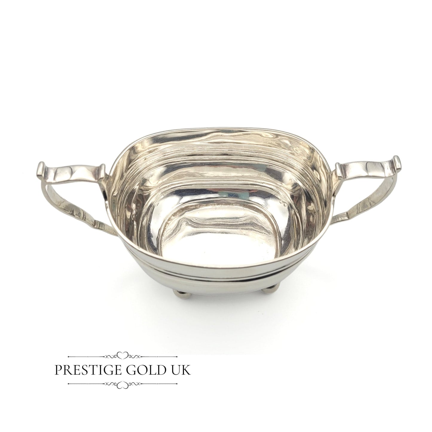 Antique Edward VII Silver Sugar Bowl - Marston & Bayliss