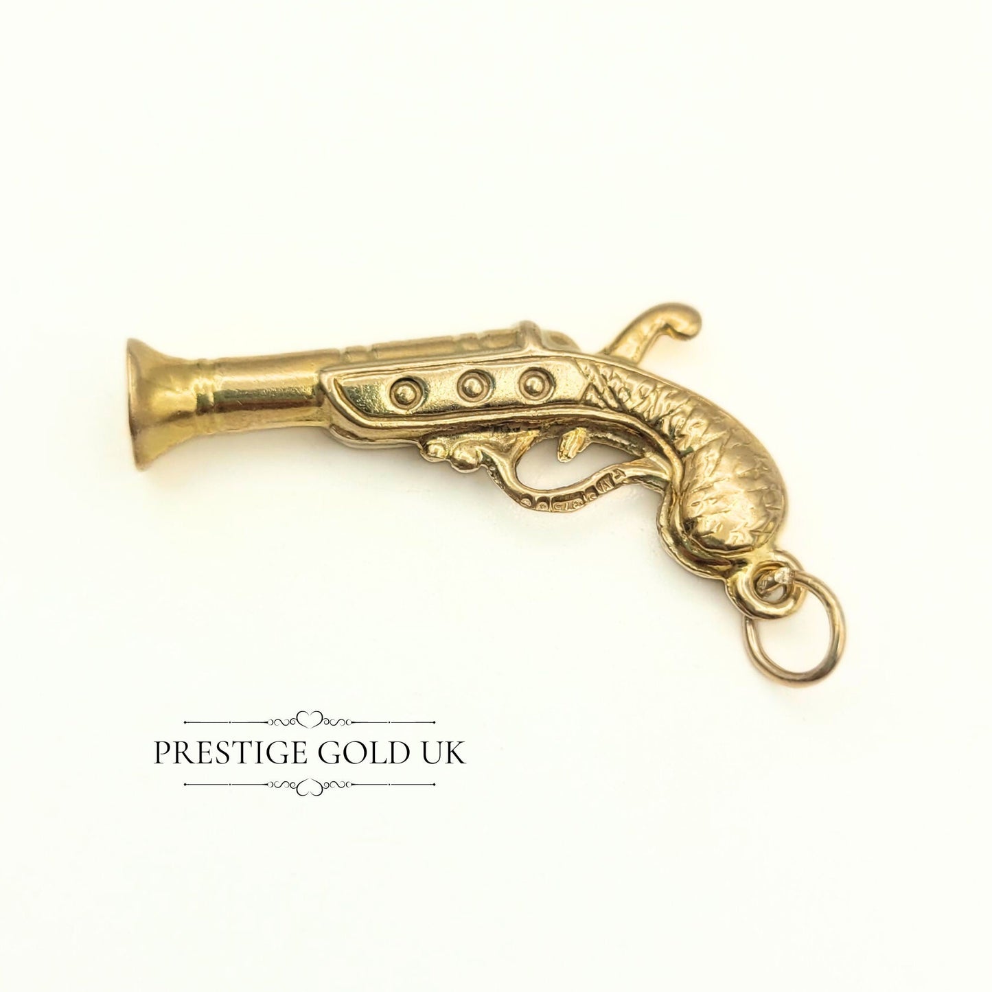 Vintage 9ct Gold Gold Blunderbuss Pistol Charm